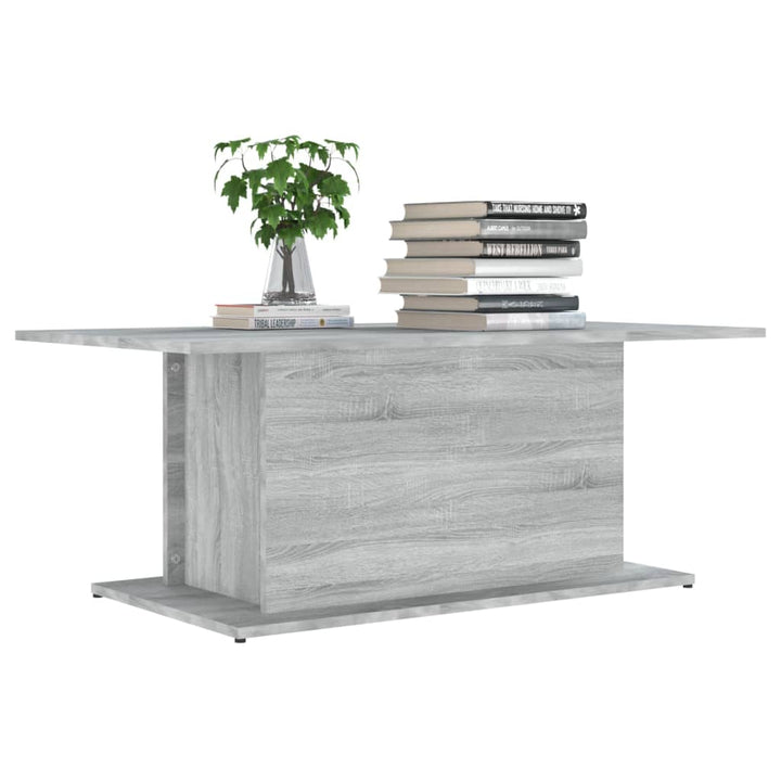 sofabord 102x55,5x40 cm konstrueret træ grå sonoma-eg