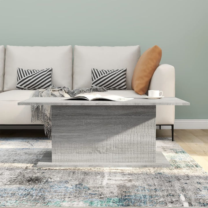 sofabord 102x55,5x40 cm konstrueret træ grå sonoma-eg