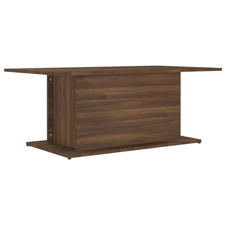 sofabord 102x55,5x40 cm konstrueret træ brun egetræsfarve