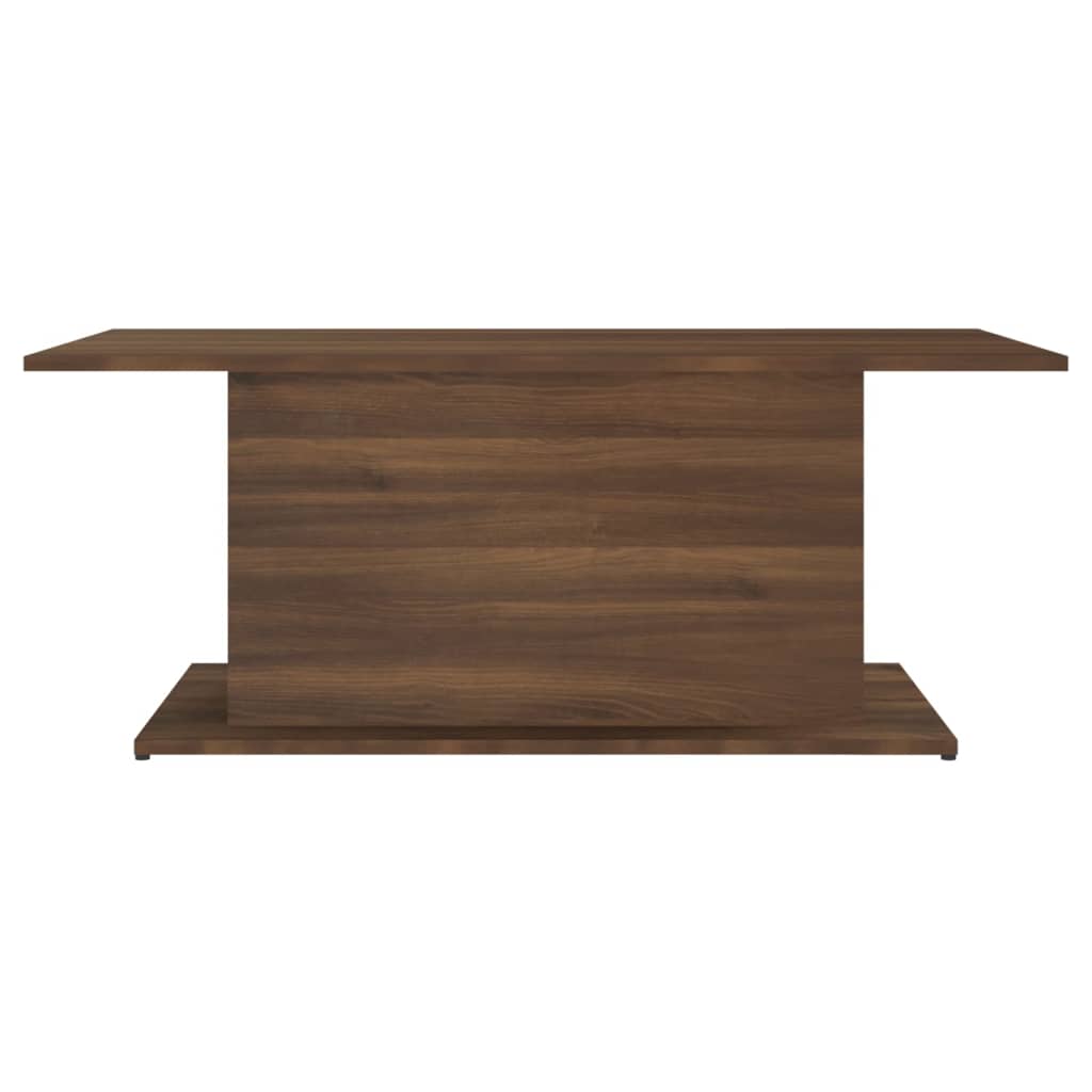 sofabord 102x55,5x40 cm konstrueret træ brun egetræsfarve