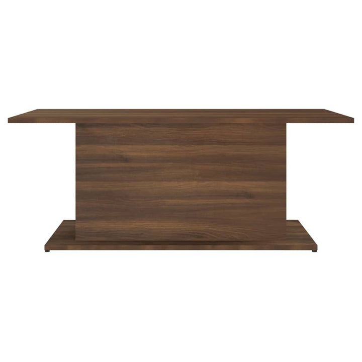 sofabord 102x55,5x40 cm konstrueret træ brun egetræsfarve