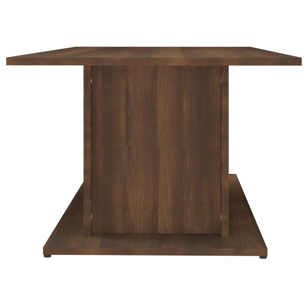sofabord 102x55,5x40 cm konstrueret træ brun egetræsfarve