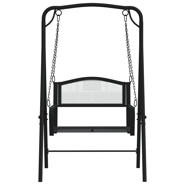 gyngebænk 124 cm stål sort