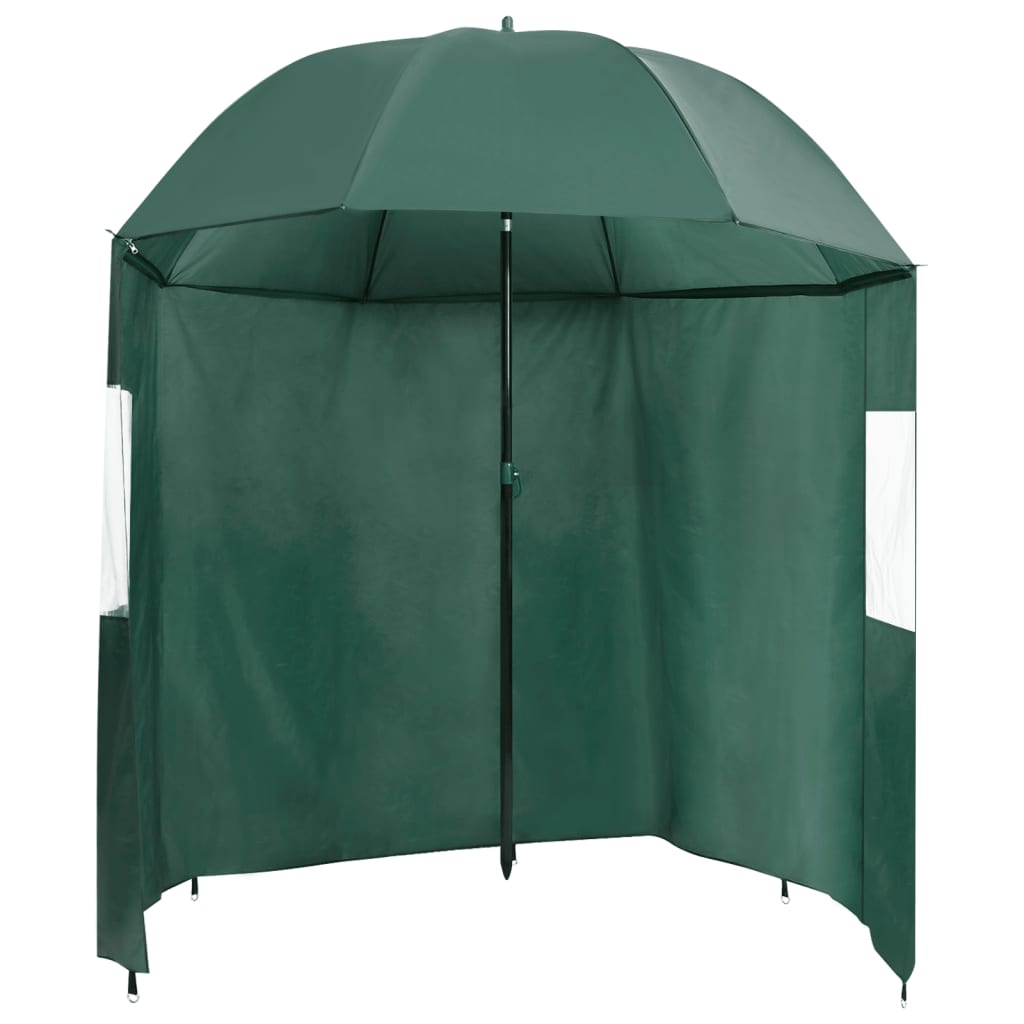 parasol til fisketure 220x185 cm grøn