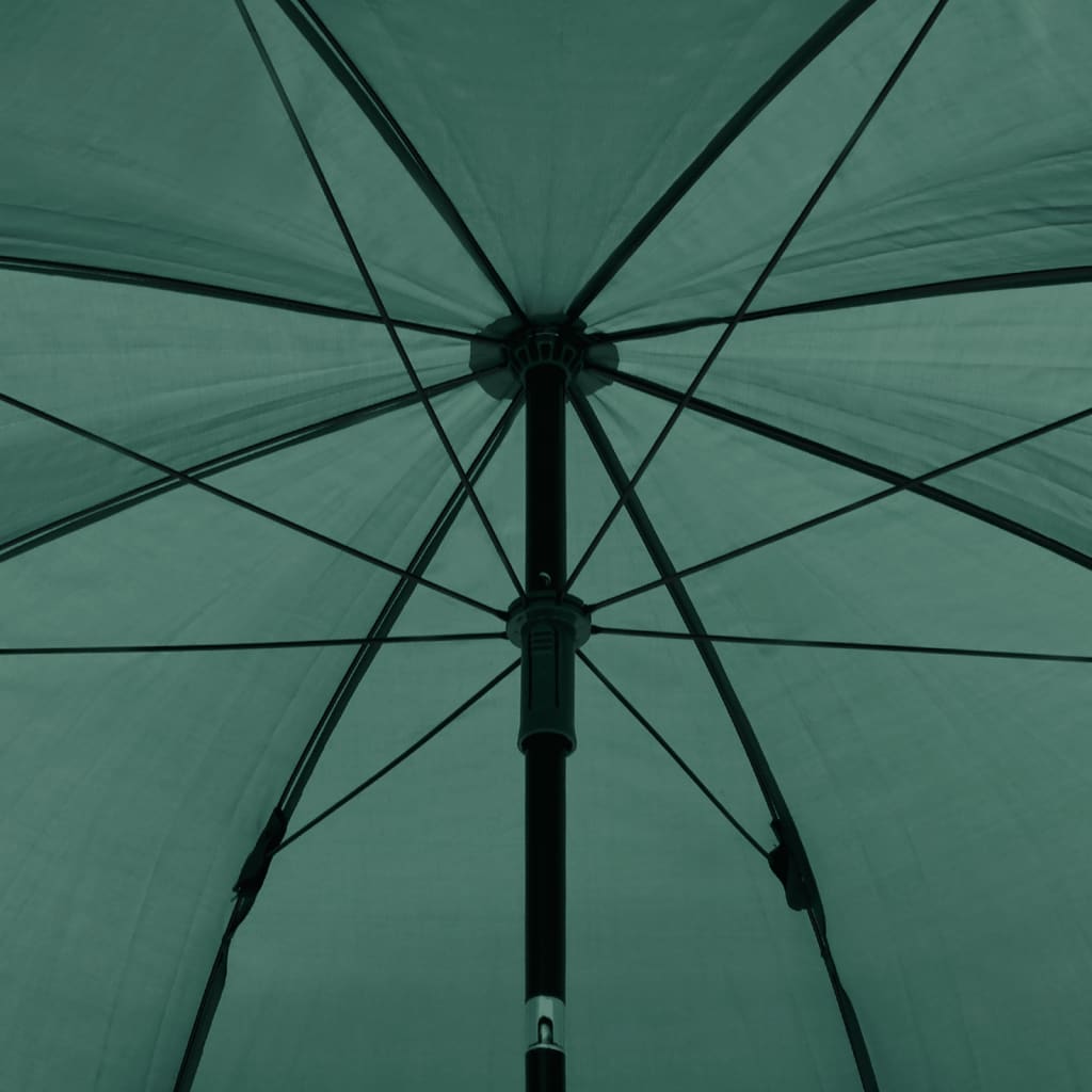 parasol til fisketure 220x185 cm grøn