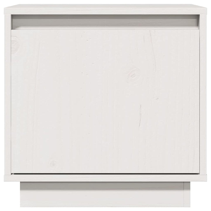 sengebord 40x30x40 cm massivt fyrretræ hvid