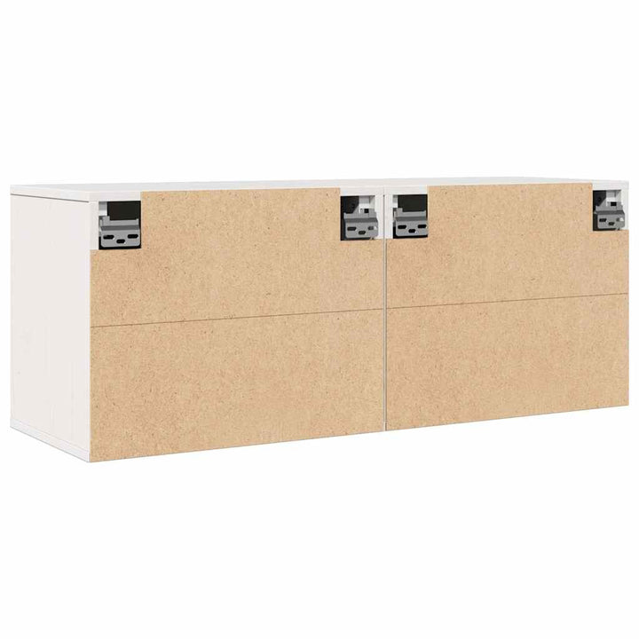 vægskabe 2 stk. 45x30x35 cm massivt fyrretræ hvid