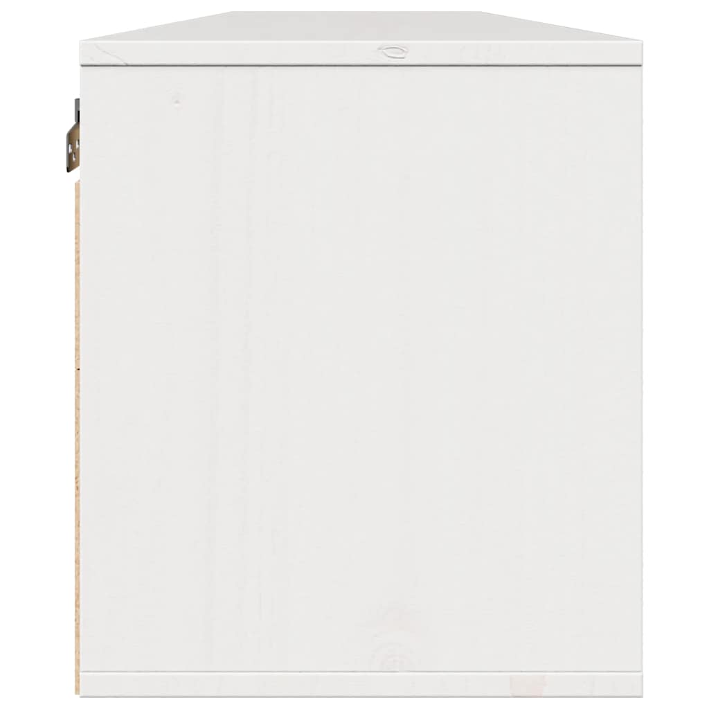 vægskabe 2 stk. 80x30x35 cm massivt fyrretræ hvid