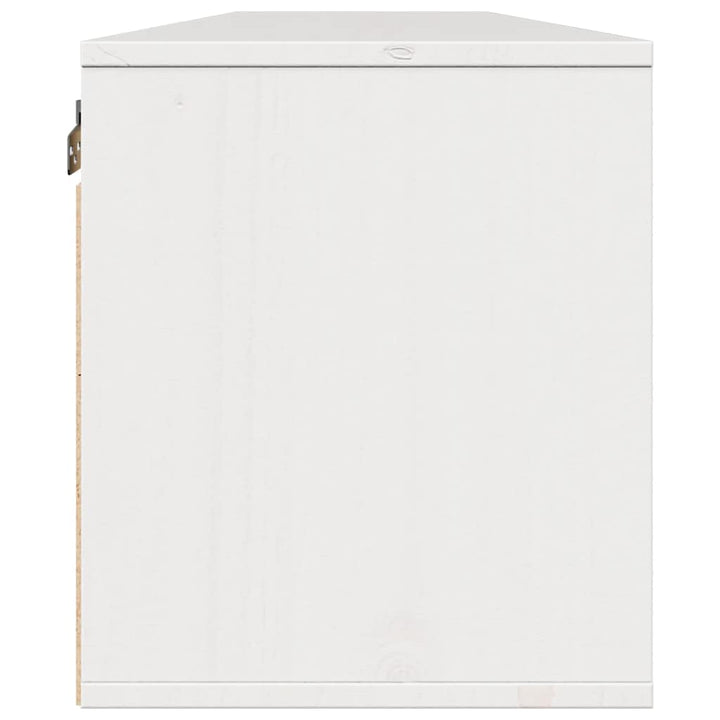 vægskabe 2 stk. 80x30x35 cm massivt fyrretræ hvid