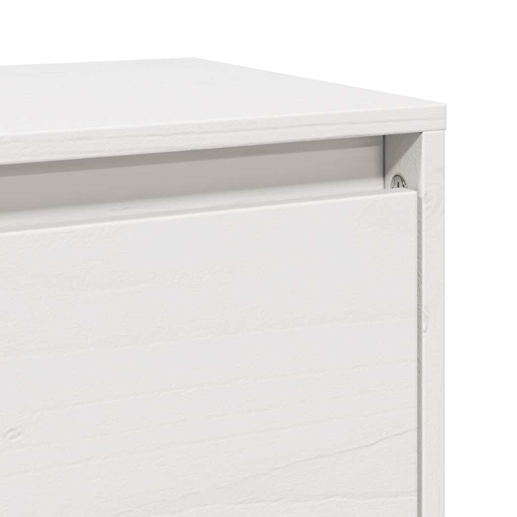 vægskab 100x30x35 cm massivt fyrretræ hvid