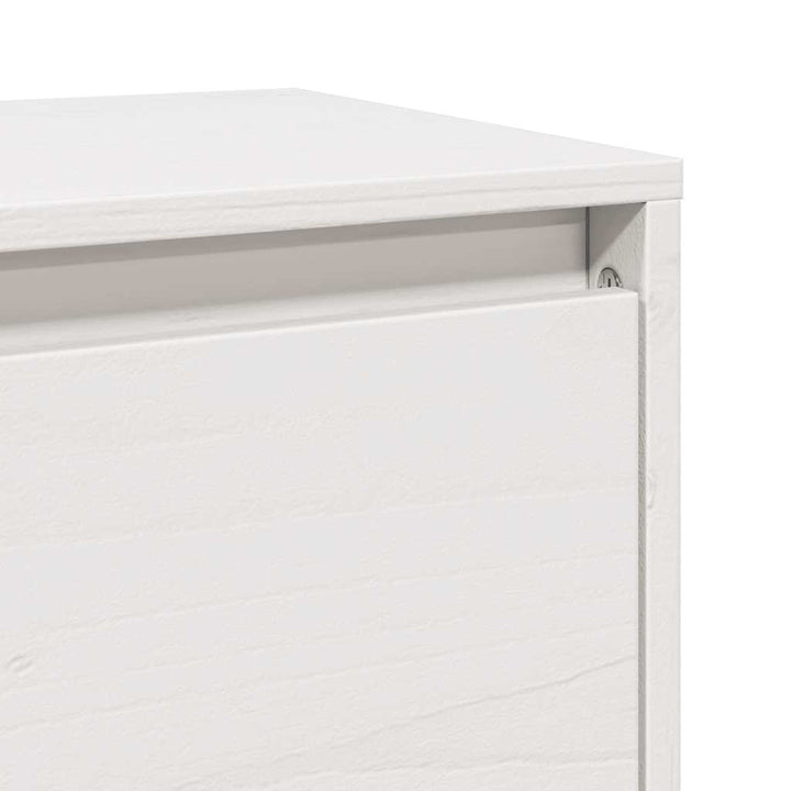 vægskab 100x30x35 cm massivt fyrretræ hvid