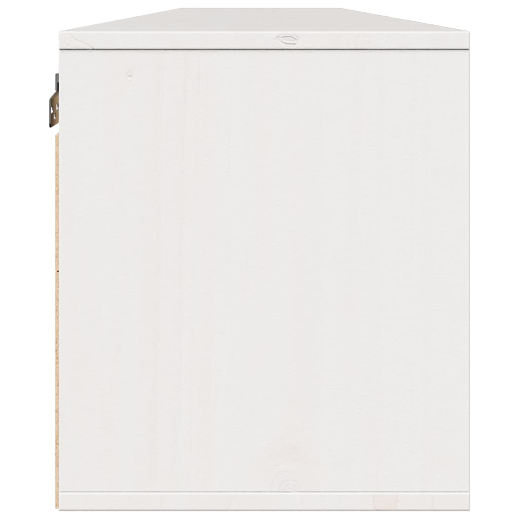 vægskabe 2 stk. 100x30x35 cm massivt fyrretræ hvid