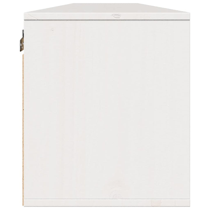 vægskabe 2 stk. 100x30x35 cm massivt fyrretræ hvid