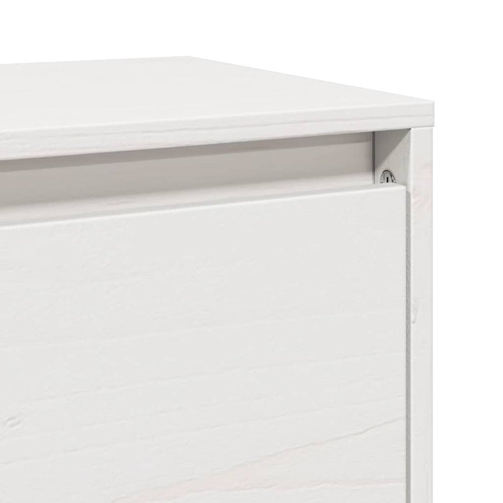 vægskabe 2 stk. 100x30x35 cm massivt fyrretræ hvid