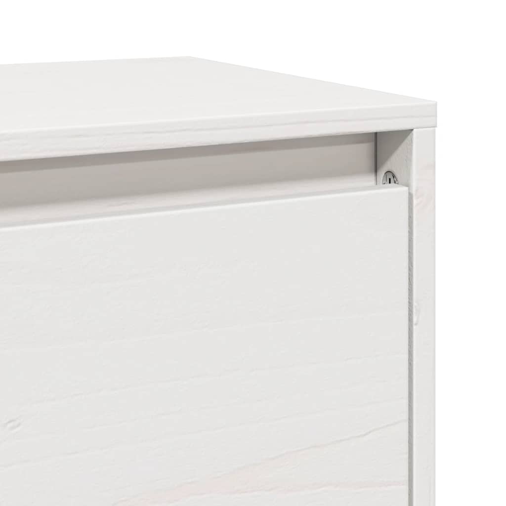 vægskabe 2 stk. 100x30x35 cm massivt fyrretræ hvid