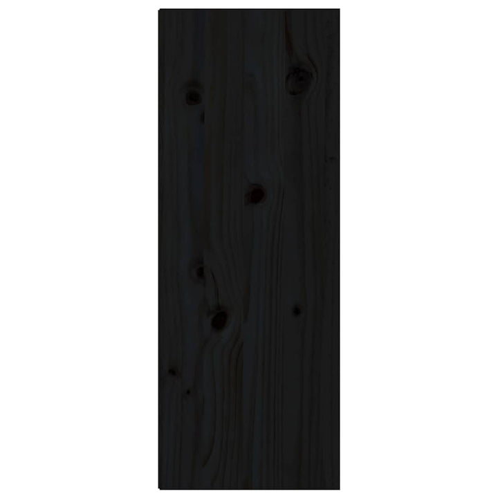 vægskabe 2 stk. 30x30x60 cm massivt fyrretræ sort
