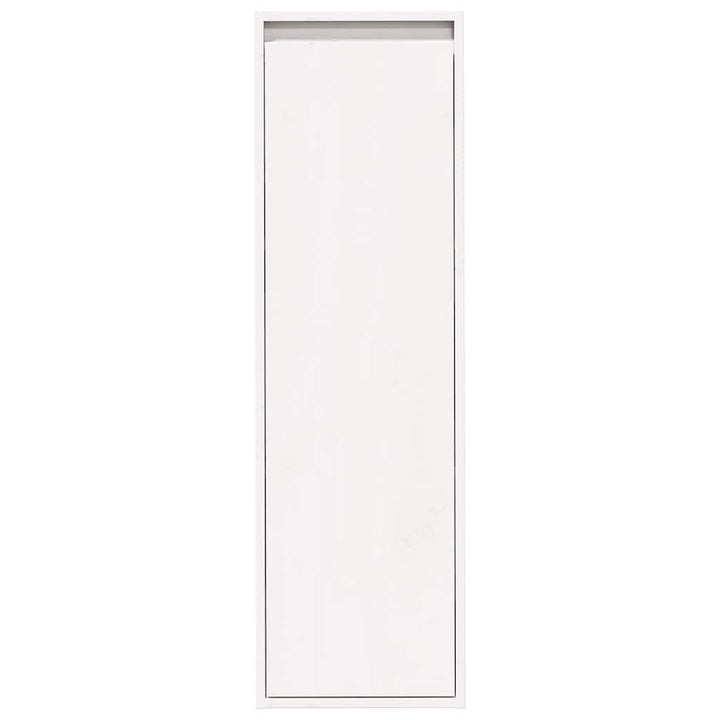 vægskabe 2 stk. 30x30x100 cm massivt fyrretræ hvid
