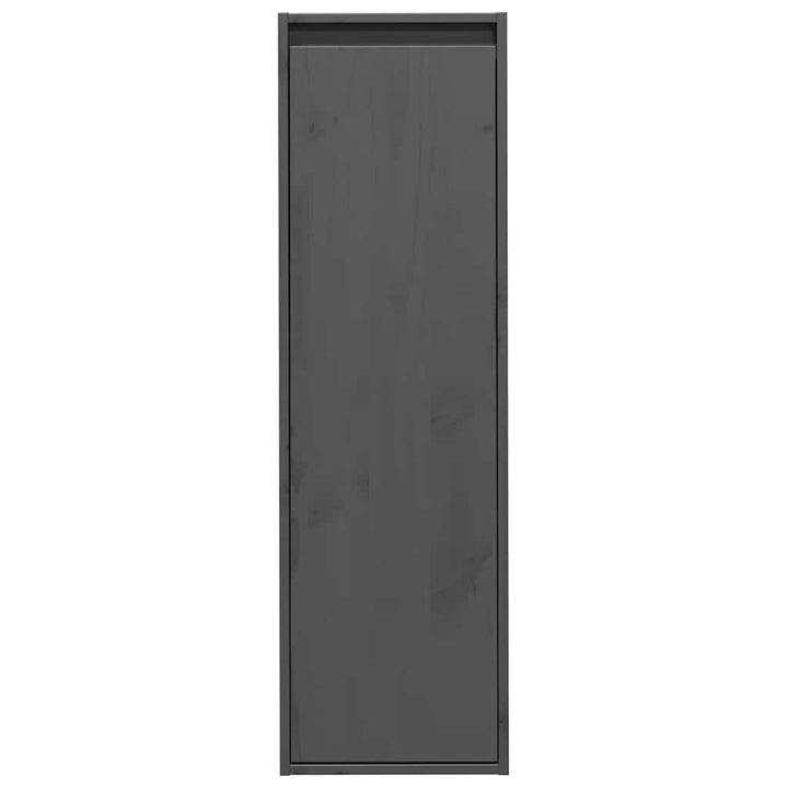 vægskabe 2 stk. 30x30x100 cm massivt fyrretræ grå