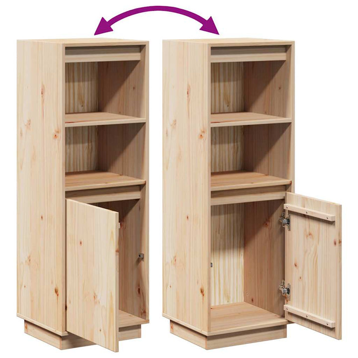 højskab 37x34x110 cm massivt fyrretræ