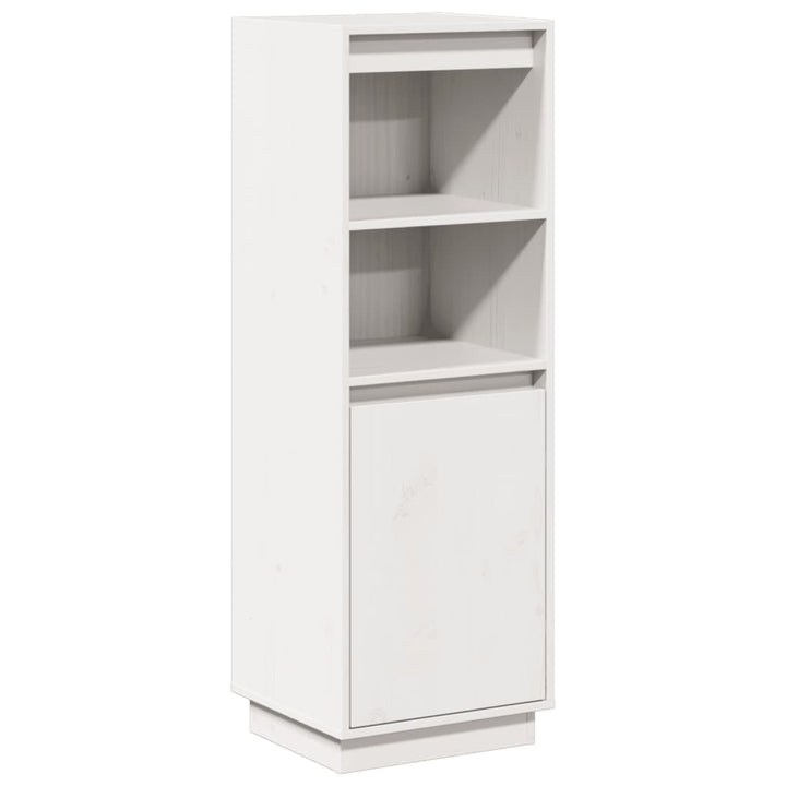 højskab 37x34x110 cm massivt fyrretræ hvid