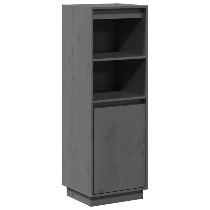 skænk 37x34x110 cm massivt fyrretræ grå