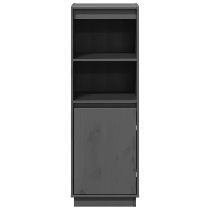skænk 37x34x110 cm massivt fyrretræ grå