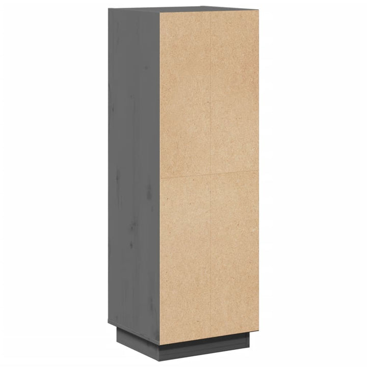 skænk 37x34x110 cm massivt fyrretræ grå