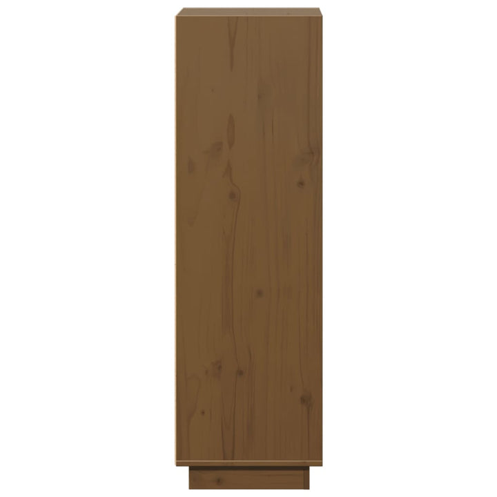 skænk 37x34x110 cm massivt fyrretræ gyldenbrun