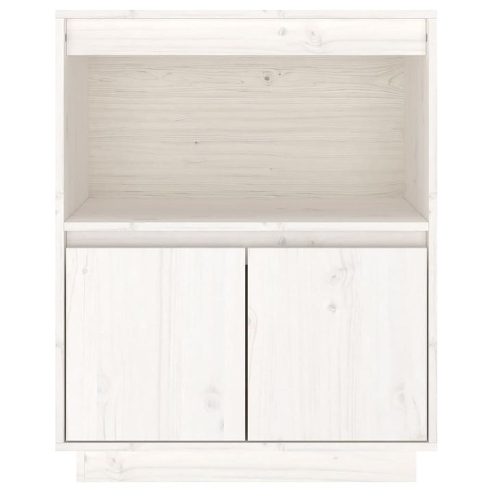 skænk 60x34x75 cm massivt fyrretræ hvid