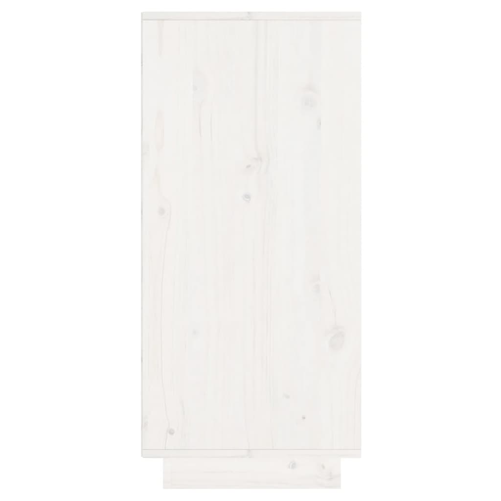 skænk 60x34x75 cm massivt fyrretræ hvid