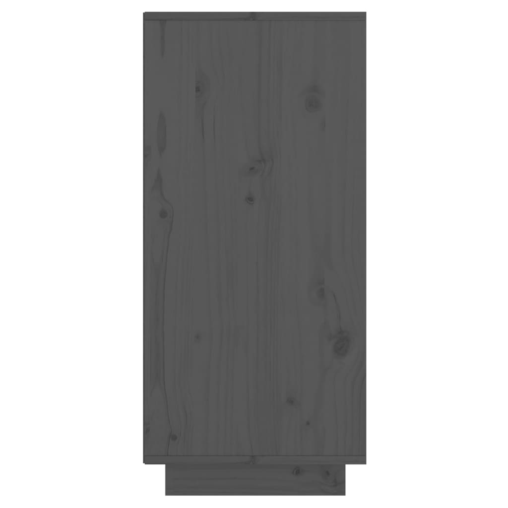 skænk 60x34x75 cm massivt fyrretræ grå