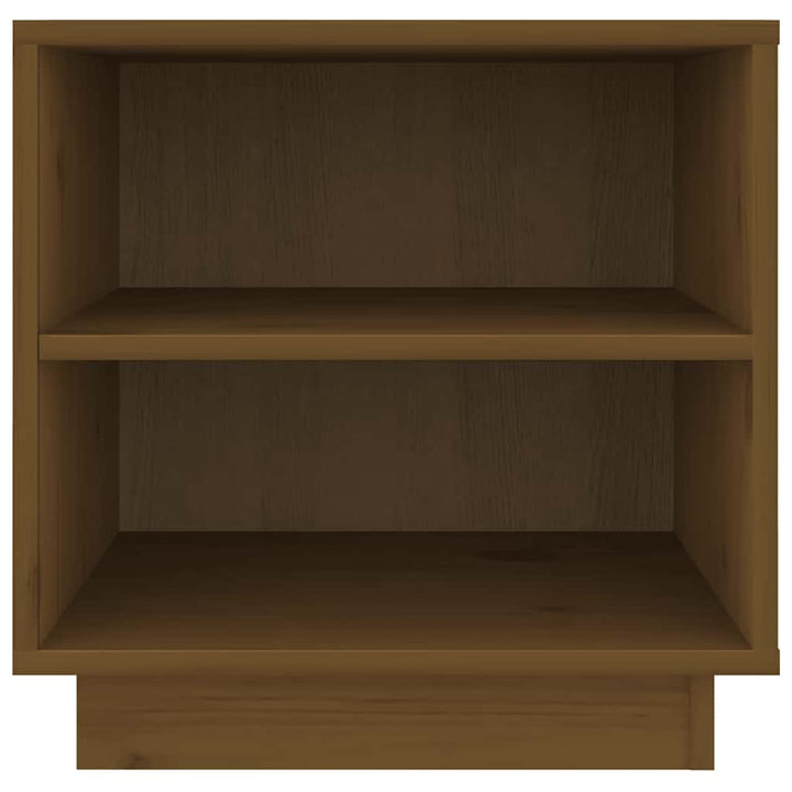 sengeborde 2 stk. 40x34x40 cm massivt fyrretræ gyldenbrun