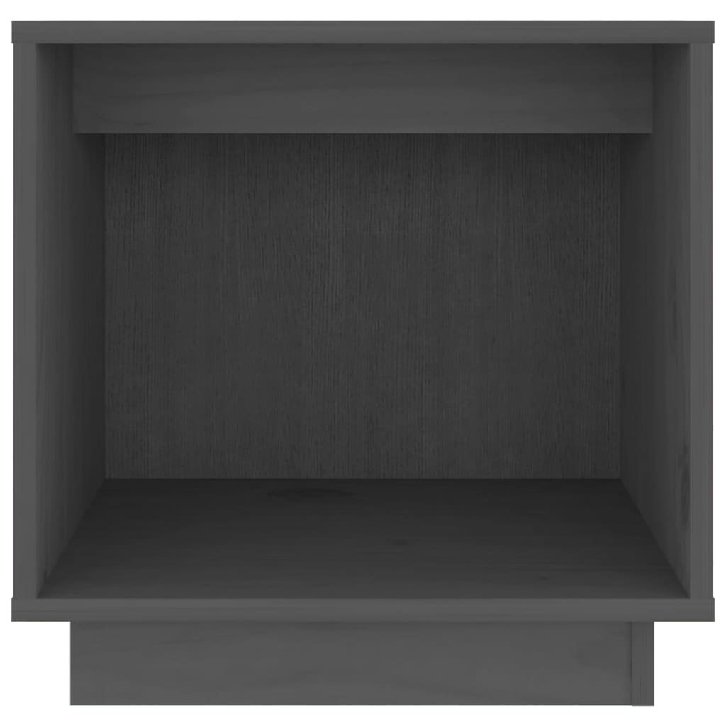 sengebord 40x30x40 cm massivt fyrretræ grå