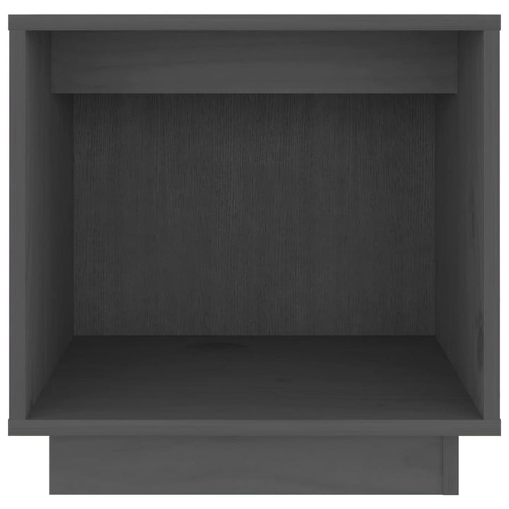 sengebord 40x30x40 cm massivt fyrretræ grå