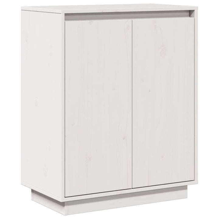 skænk 60x34x75 cm massivt fyrretræ hvid