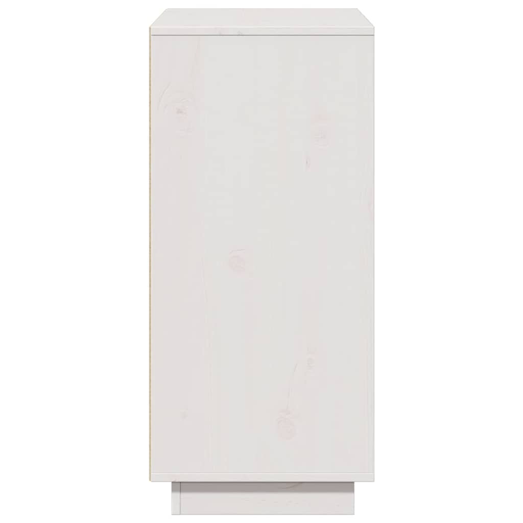 skænk 60x34x75 cm massivt fyrretræ hvid