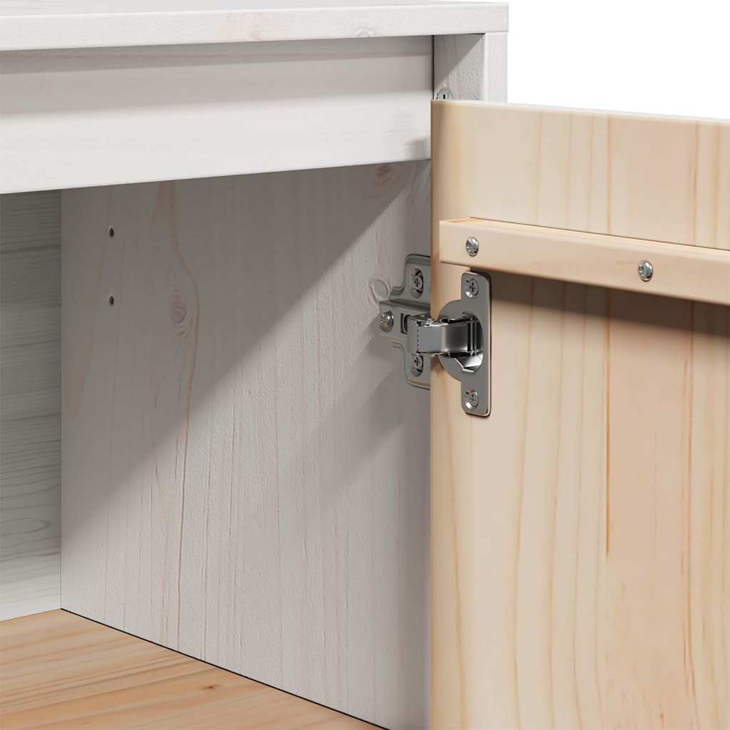skænke 2 stk. 31,5x34x75 cm massivt fyrretræ hvid