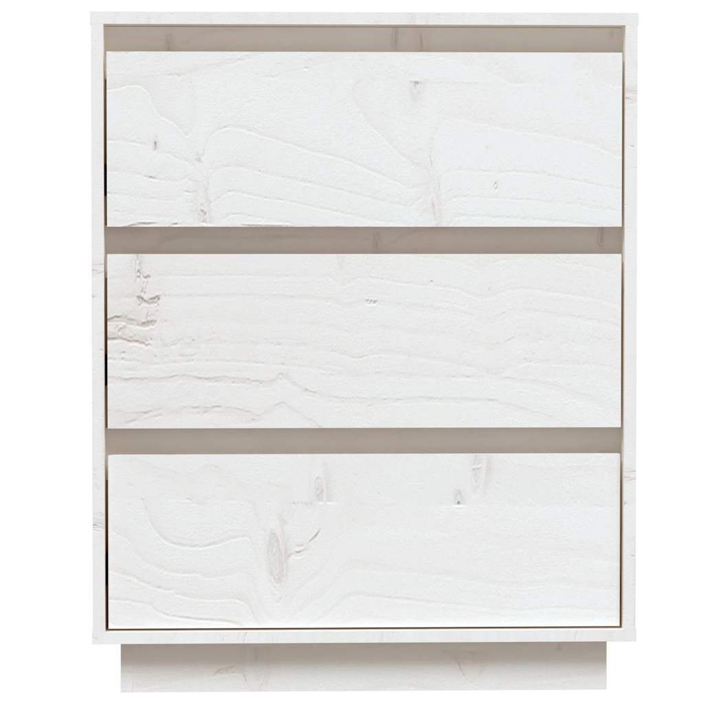 skænk 60x34x75 cm massivt fyrretræ hvid