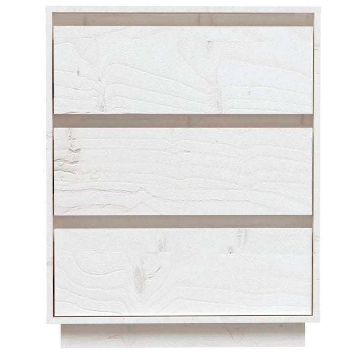 skænk 60x34x75 cm massivt fyrretræ hvid