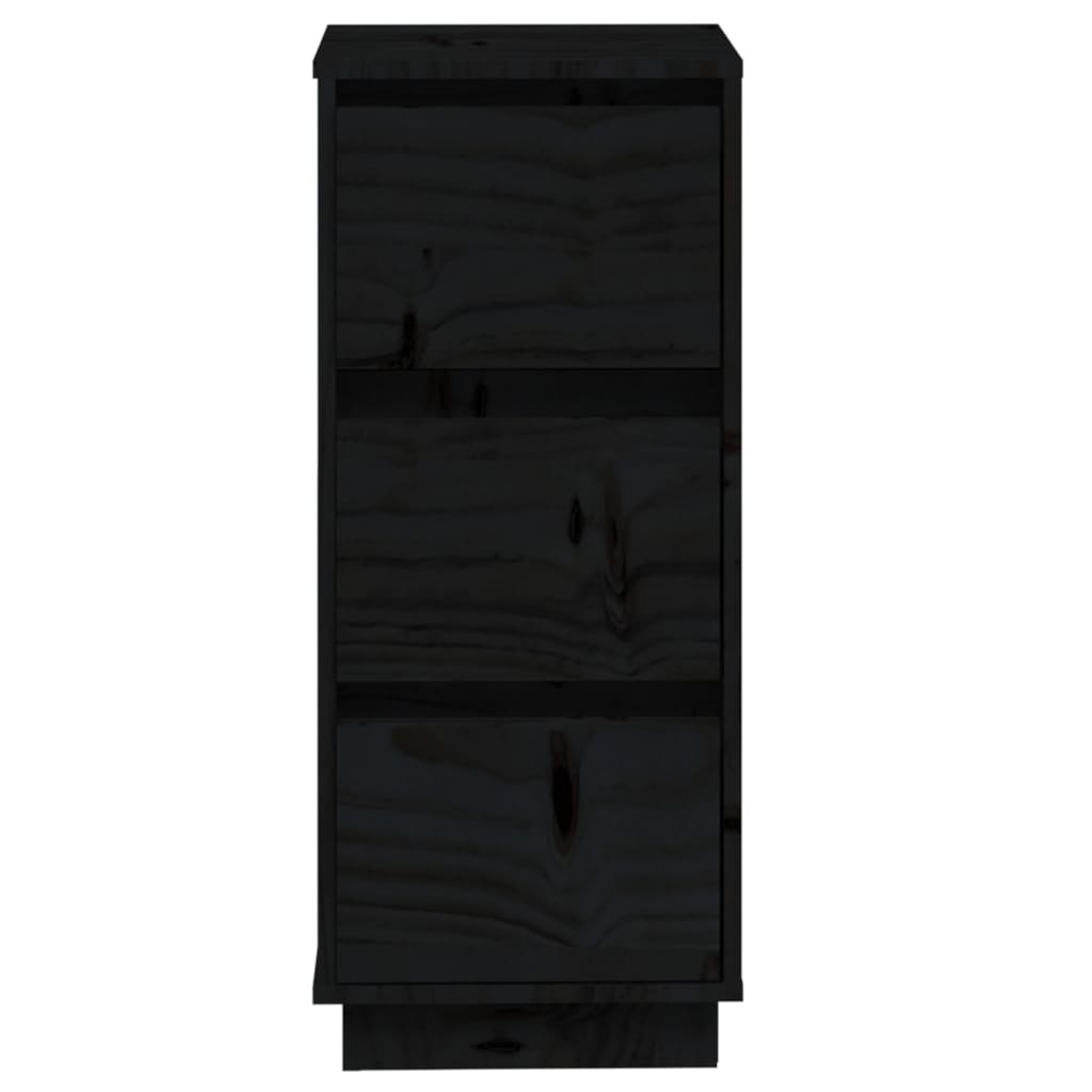 skænke 2 stk. 32x34x75 cm massivt fyrretræ sort