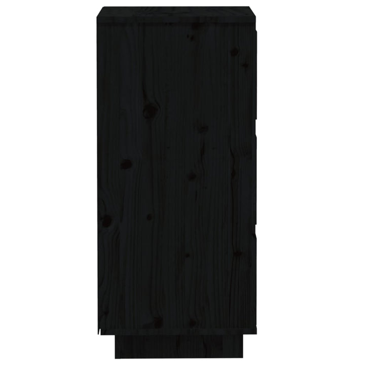 skænke 2 stk. 32x34x75 cm massivt fyrretræ sort