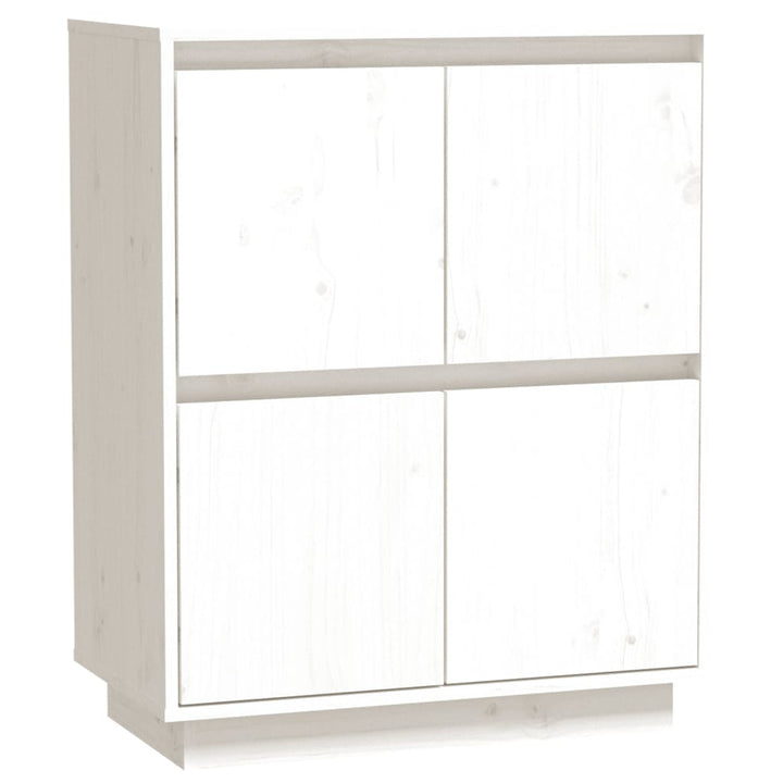 skænk 60x34x75 cm massivt fyrretræ hvid