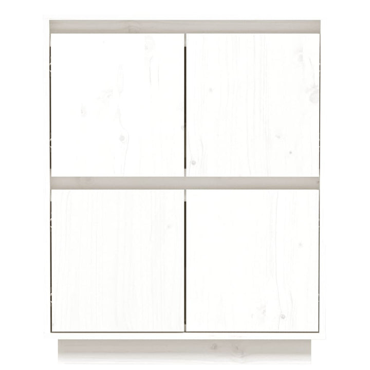 skænk 60x34x75 cm massivt fyrretræ hvid