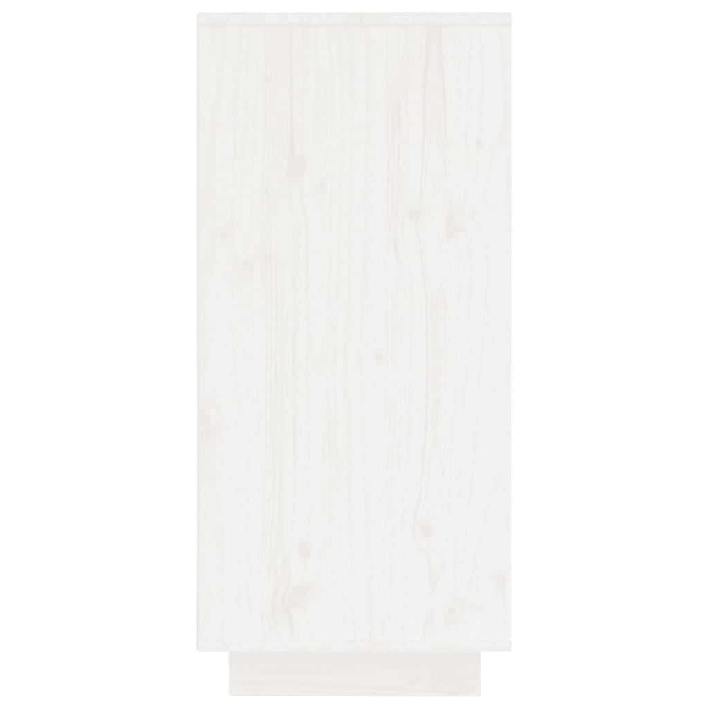 skænk 60x34x75 cm massivt fyrretræ hvid