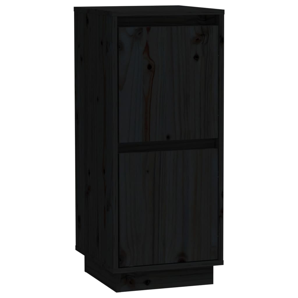 skænke 2 stk. 31,5x34x75 cm massivt fyrretræ sort