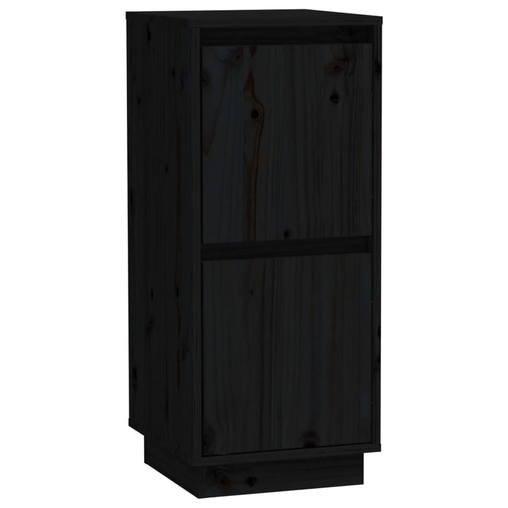skænke 2 stk. 31,5x34x75 cm massivt fyrretræ sort
