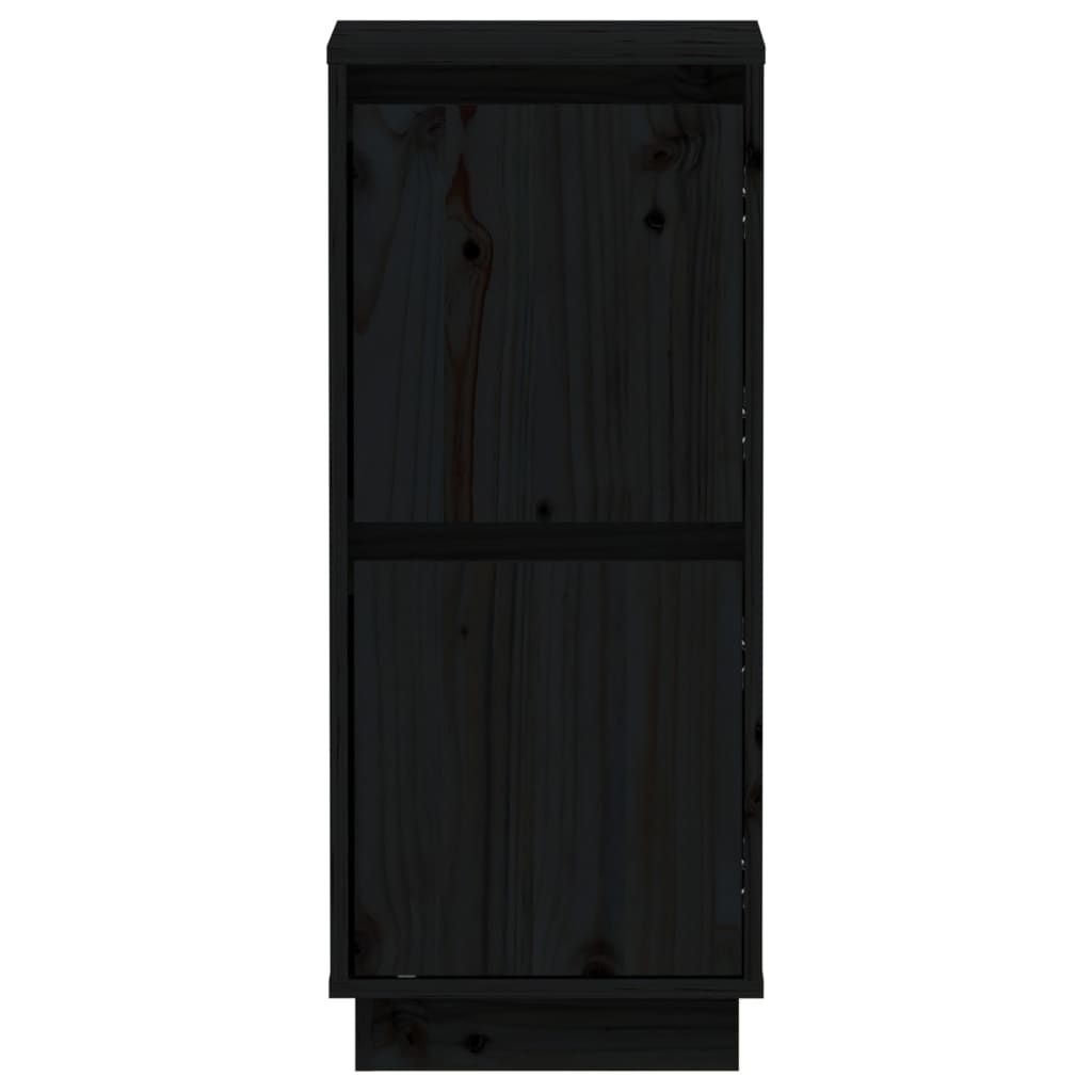 skænke 2 stk. 31,5x34x75 cm massivt fyrretræ sort