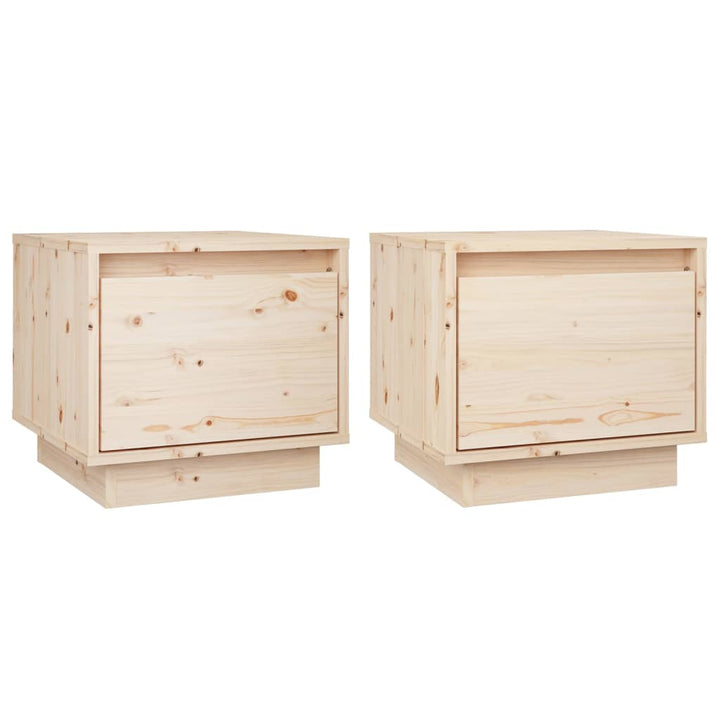 sengeborde 2 stk. 35x34x32 cm massivt fyrretræ