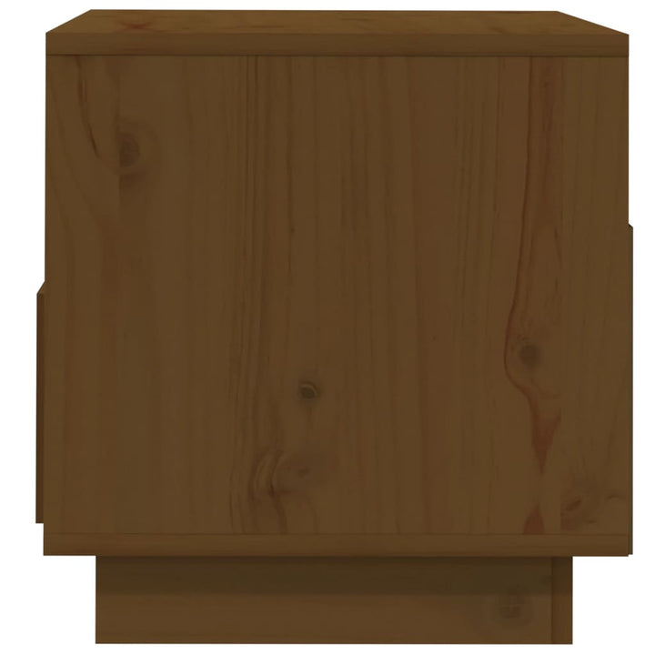 tv-bord 60x35x37 cm massivt fyrretræ gyldenbrun