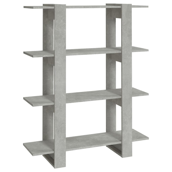 bogreol/rumdeler 100x30x123,5 cm betongrå